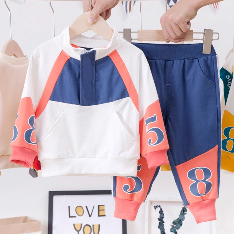 

Fashion Boy Cotton Clothing Set Baby Spring and Autumn Long-sleeved Suit NO.5 and NO.8 Children Children's Clothing
