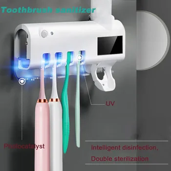 

Multifunctional Toothbrush Holder Ultraviolet Toothbrush Sterilizer Disinfection Uv Toothbrush Disinfector Toothpaste Dispenser