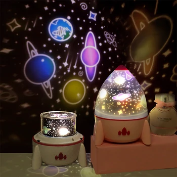 

LED Projector Star Moon Night Light Sky Rotating Operated Nightlight Lamp For Children Kids Baby Bedroom Nursery Gifts USB