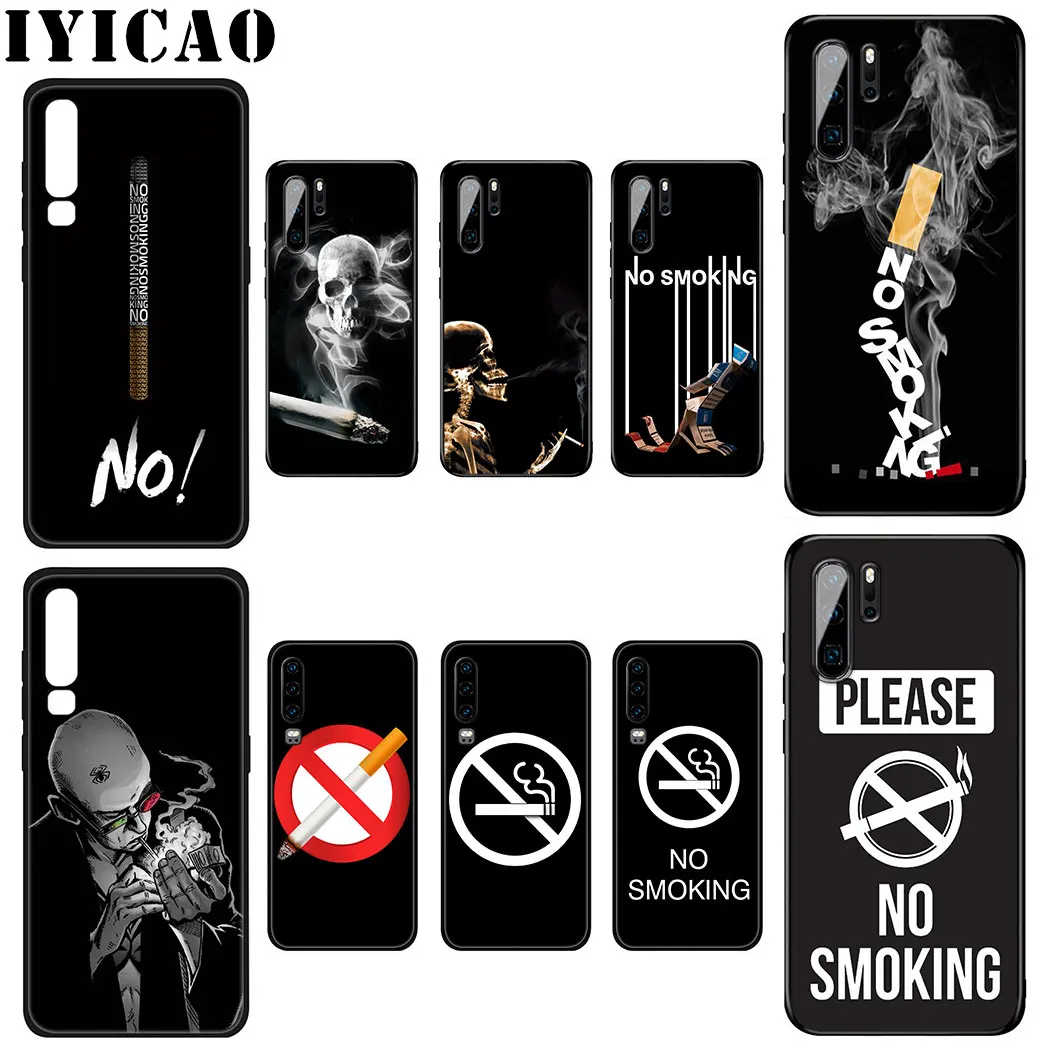 No smoking Soft Silicone Case for Huawei P Smart Z Plus 2019 P30 P20 P10 Lite Pro Phone Cover |