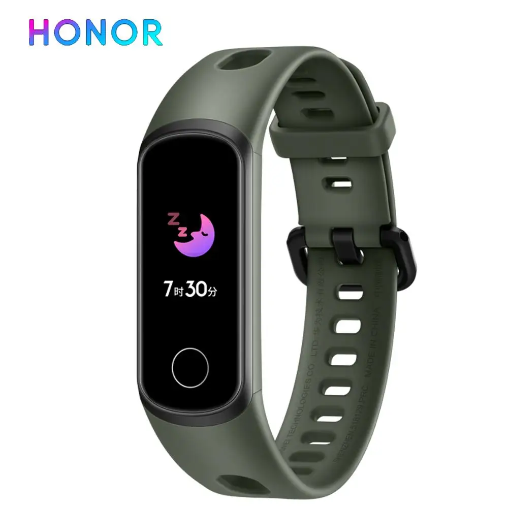 Huawei Honor Band 5i Smart Band Global Vers кровяный кислородный трекер часы AMOLED Сна Фитнес Плавание Спорт Бег трекер - Цвет: CN Version grren
