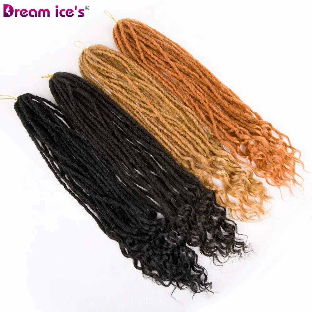 Синтетического черного и коричневого цветов богиня искусственные локоны в стиле Crochet, накладные волосы, 1" Длинные Dream ice
