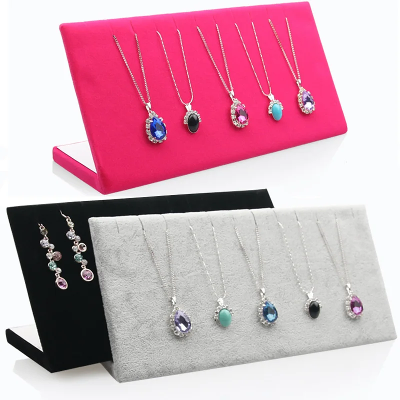 

Fashion Small Velvet Pendant Necklaces Earrings Bust Display Stand Jewelry Display Organizer For Jewelry Counter Showcase Gift