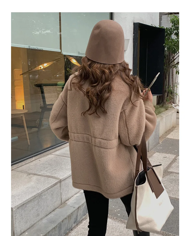 かわいさも ラムウールコート レディース 冬 ルーズ レディース服 ルさせてい かわいさも ラムウールコート レディース 冬 ルーズ レディース服 ルさせてい