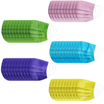 

máscara mascarillas Headband Adult Mixed Color Disposable Spunlace Cloth Breathable Embossed 24 hours delivery maska маски #789