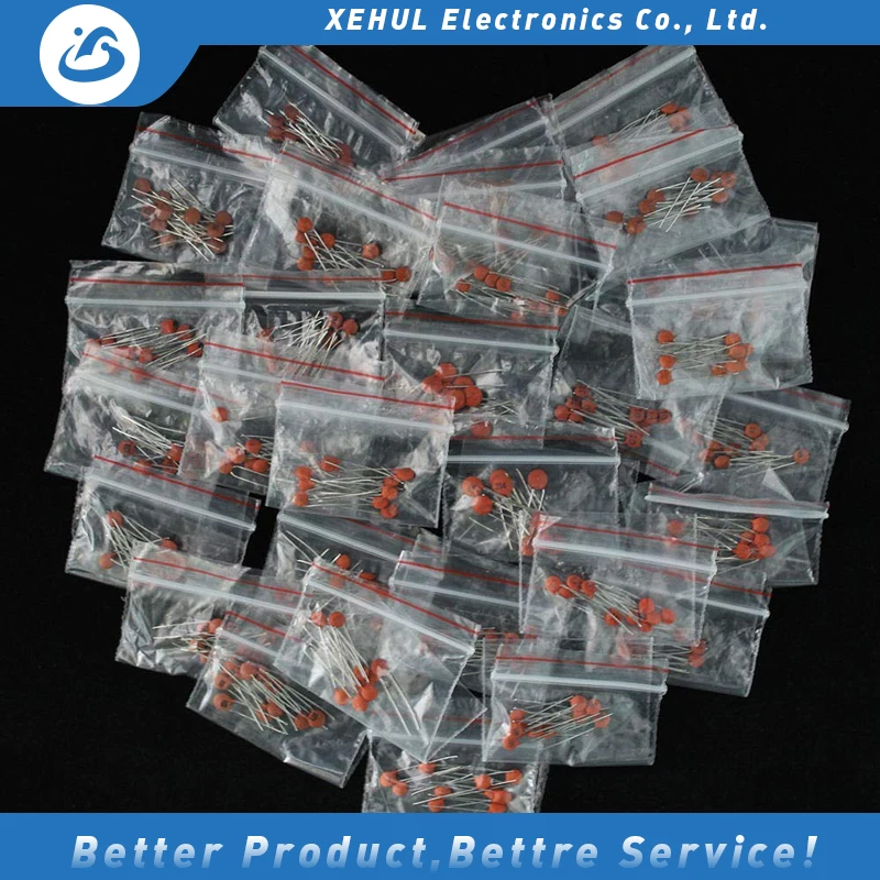 300 шт./лот с алюминиевой крышкой, 50В 2PF-0.1UF 30 valuesX10pcs керамический конденсаторный систематизированный набор пакет с электронными компонентами 2pF 30pF 100pF 1nF 10nF