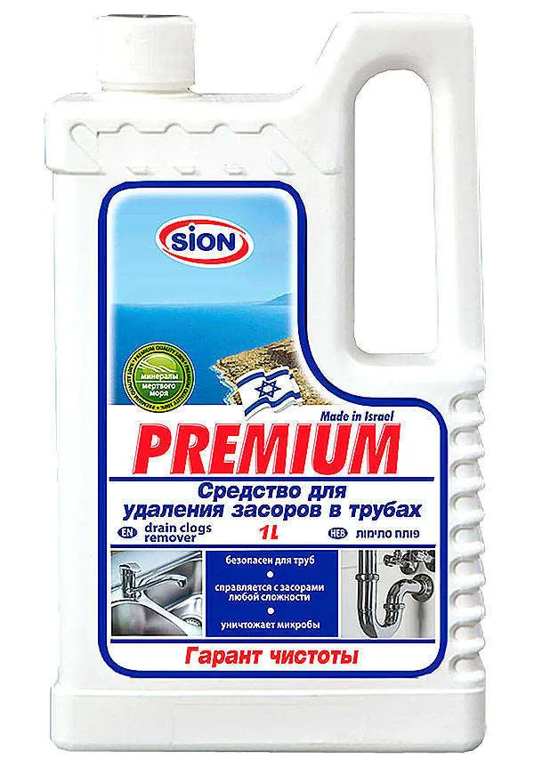 Средство для удаления засоров в трубах Sion, 1 л
