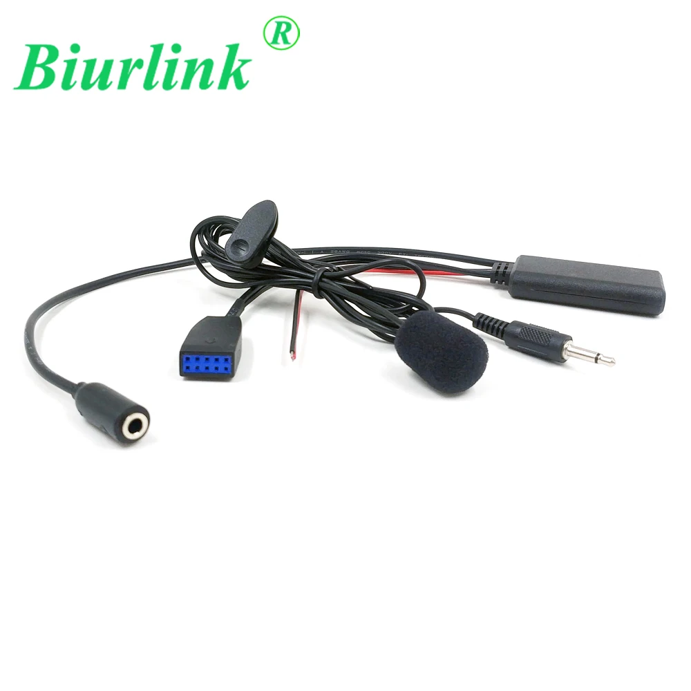 

Biurlink 150CM 10Pin Car Radio Bluetooth Microphone AUX IN 3.5MM Audio Cable Adapter For BMW E46 3 Series 2002-2006 Busines CD