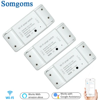 

DIY WiFi Smart Light Switch Universal Breaker Timer Wireless Remote Control Works Ｗith Alexa Google Home Smart Home 3 Pieces