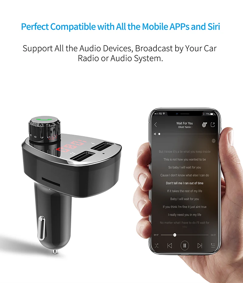 Двойной USB беспроводной автомобильный комплект Bluetooth MP3 музыкальный плеер громкой связи автомобильный комплект