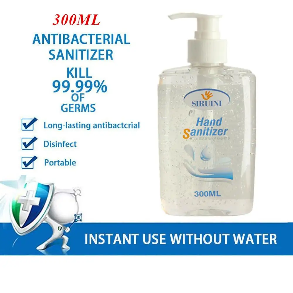 

300ML High Capacity No Wash Sanitizer Antibacterial Hand Gel 75% Alcohol Sanitizer Gel Household Quick-Drying Hand Gel Sanitizer