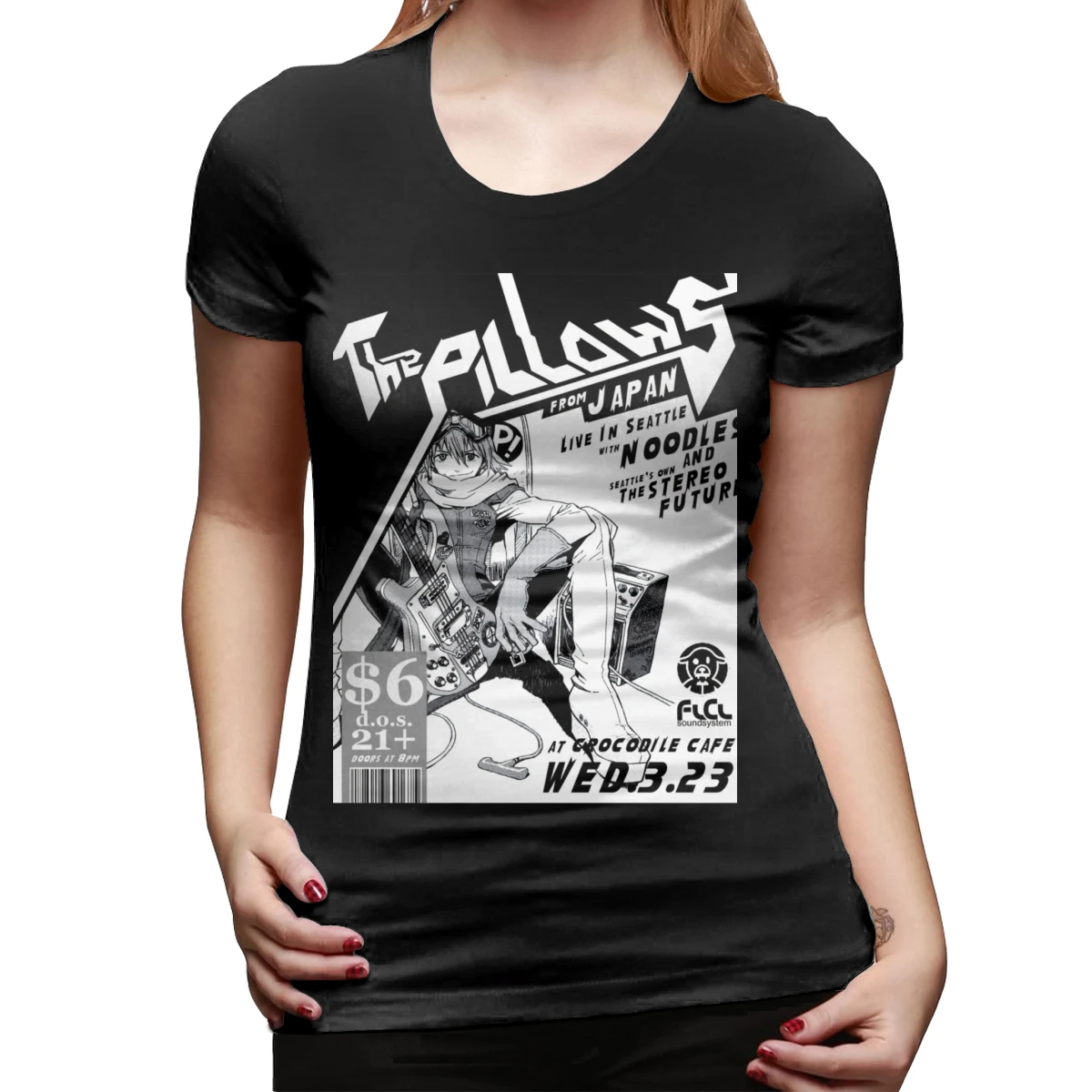 

Visual Kei T-Shirt Flcl The Pillows Live T Shirt Short-Sleeve Cotton Women tshirt Oversize Ladies Tee Shirt