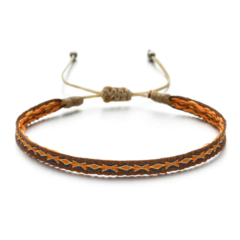 Braided Rope Bracelet ZMZY Handmade Rope Bracelet Boho Colombian Wayuu Bracelet Lucky Tibetan String Bracelets & Bangles for Women Men Ethnic Gift