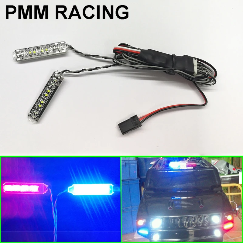 Rc Model Auto Led Light Blue/Red Burst Knippert Waarschuwing Lamp Voor