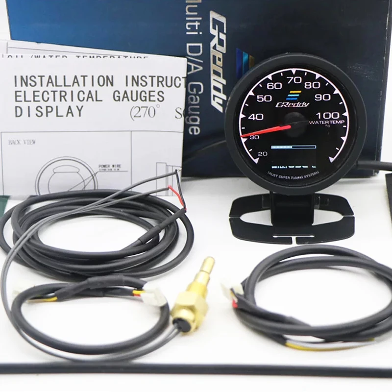 7 Color Turbo Boost Gauge Car Multi LCD Digital Display  Racing Meter GReddi Turbine Water Temp Oil temp Gauge 62mm 2.5 Inch