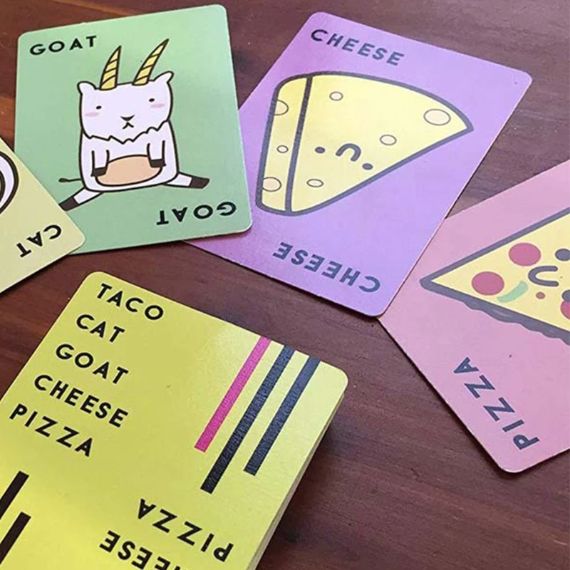 Английская карточная игра Taco Cat Goat Cheese Pizza вечерние настольные игры для всей