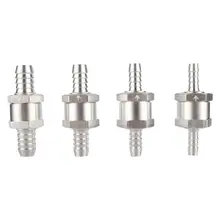 6 мм/8 мм/10 мм/12 мм алюминиевый сплав один способ топлива обратный клапан бензин дизель для автомобиля вакуумный шланг масляные водяные насосы