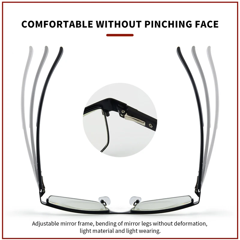 High Quality Stainless Steel Reading Glasses Men Women Fashion Presbyopic Eyeglasses Business Hyperopia Anti Blue Light Eyewear