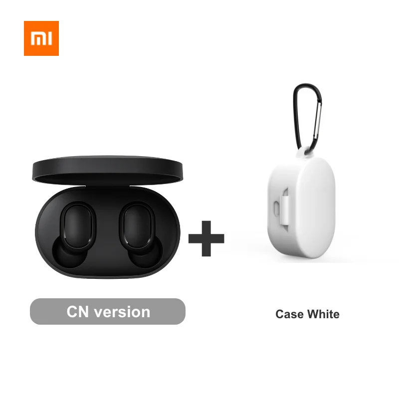 CN White case Xiaomi Redmi Airdots Xiaomi беспроводные наушники Голосовое управление Bluetooth 5,0 шумоподавление управление - Цвет: CN White case