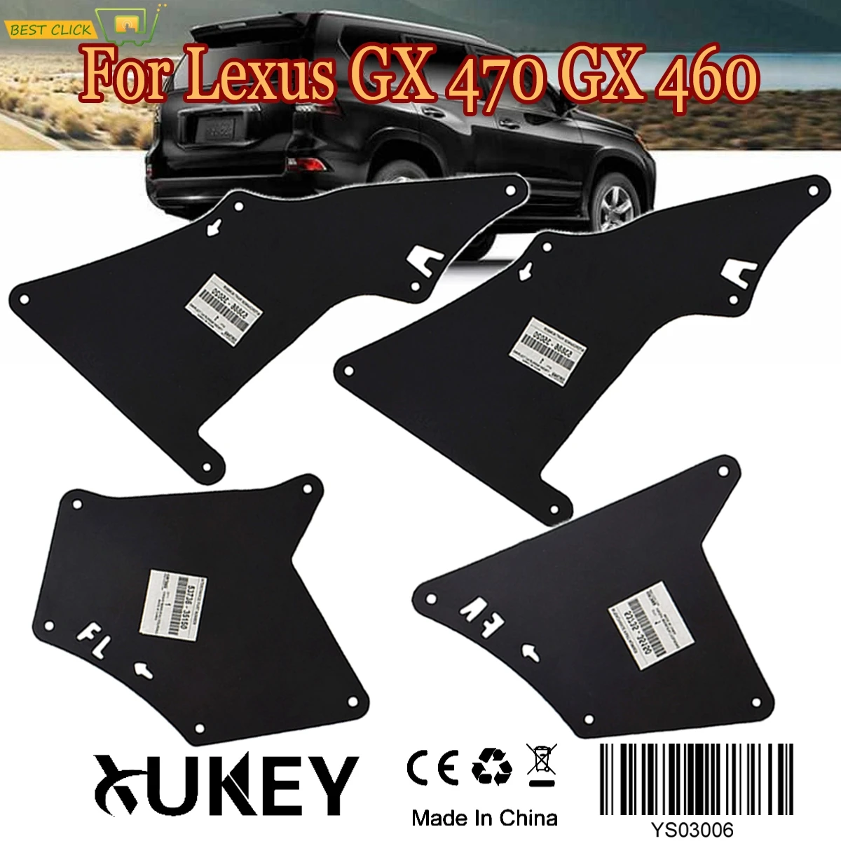 53735 35150 защита от брызг прокладки для крыльев Lexus GX470 GX460 GX 470 460 2003 2020 фартук