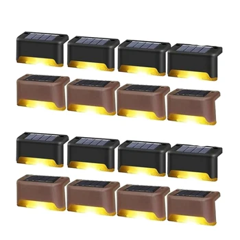 

Solar Waterproof Deck Lights Step Lights LED Fence Lamp for Patio,Stairs,Garden Pathway,Step & Fences(Warm White)16Pcs