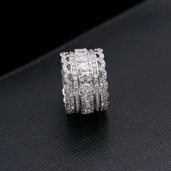 

FUN-BEAUTY European and American Lace Hollow Silver Lace Ring Wild Temperament Female Influx of Fashion Accessories Jewelry