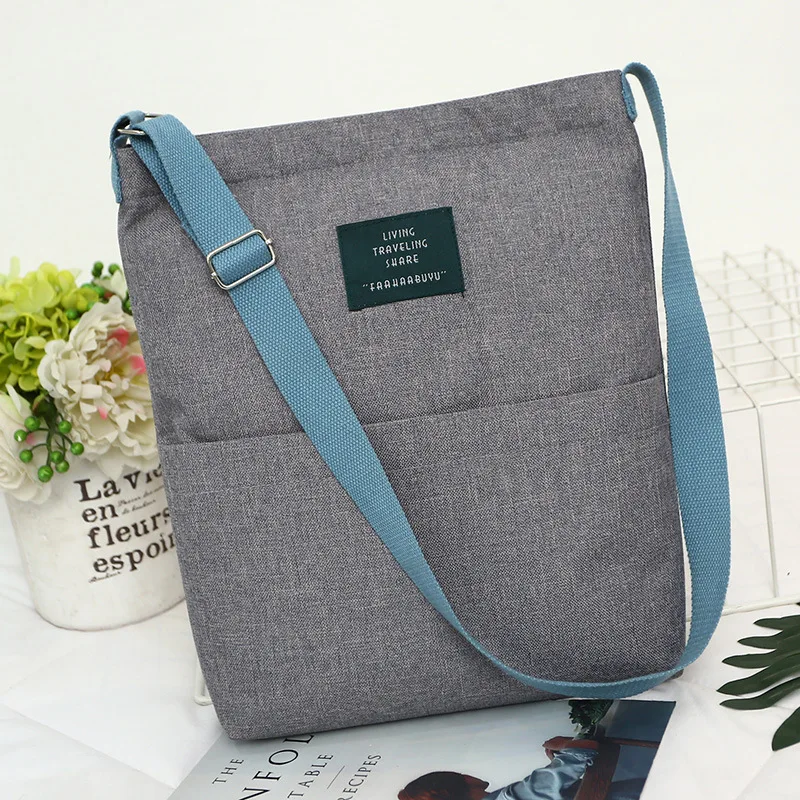 Original Canvas Handbag Lady Slanted Across Literary And Artistic Leisure Cloth Bag Korean Fresh Style |