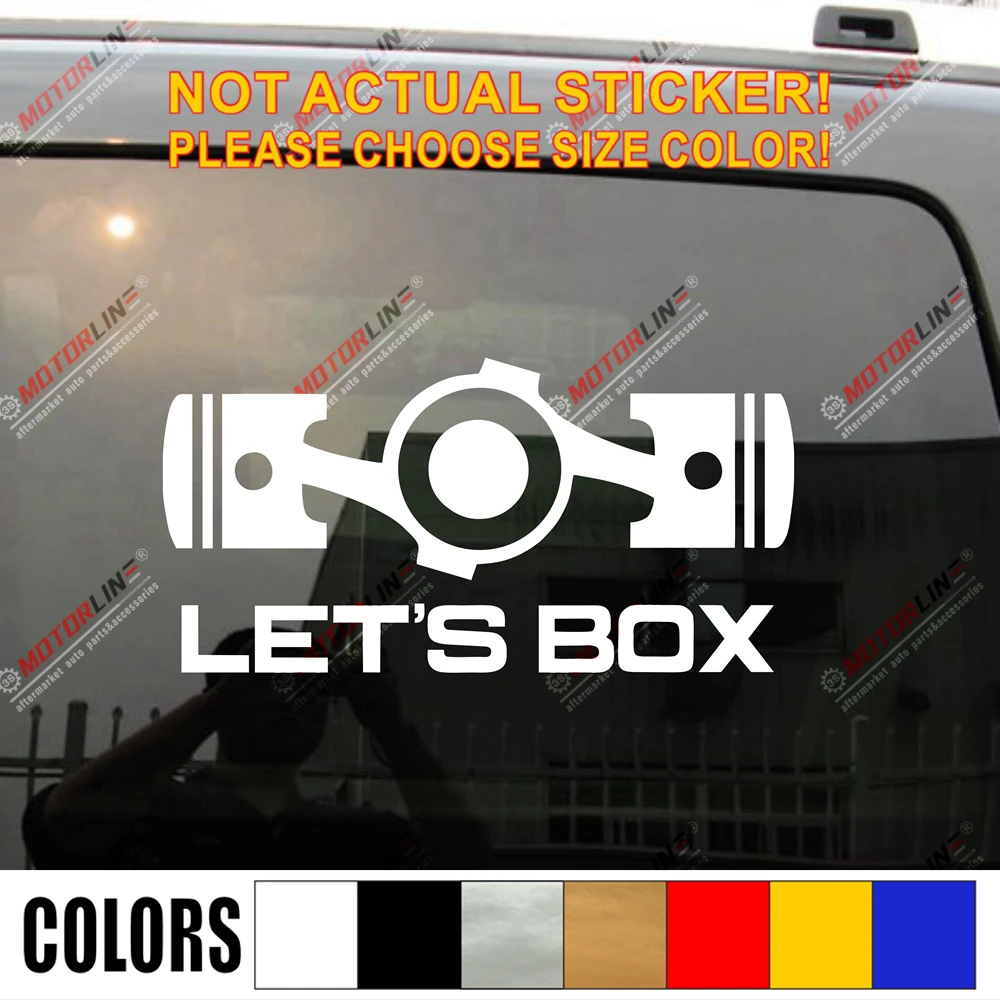 Let's Box Boxer Flat Engine JDM Funny Car Decal Sticker Vinyl Fit for