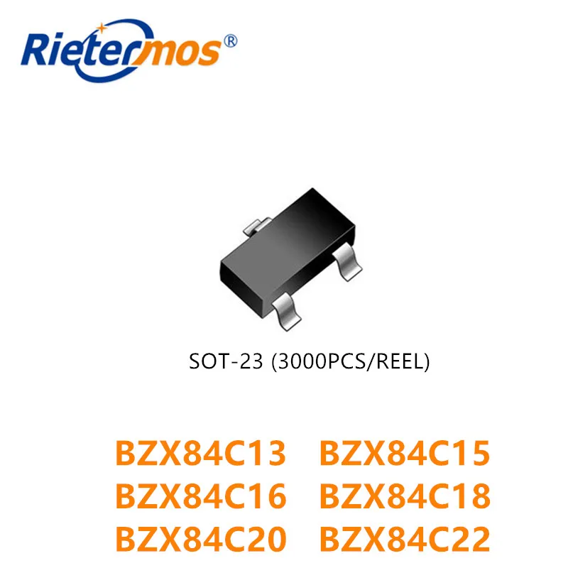 3000 шт. BZX84C13 BZX84C15 BZX84C16 BZX84C18 BZX84C20 BZX84C22 SOT23 высокое качество | Электроника