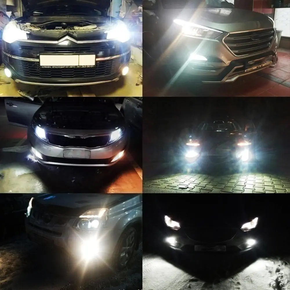 Автомобильные светодиодные лампы H1 1156 1157 H4 H7 H8 9006 H16 100W 20SMD 4300K 6000K фасветильник