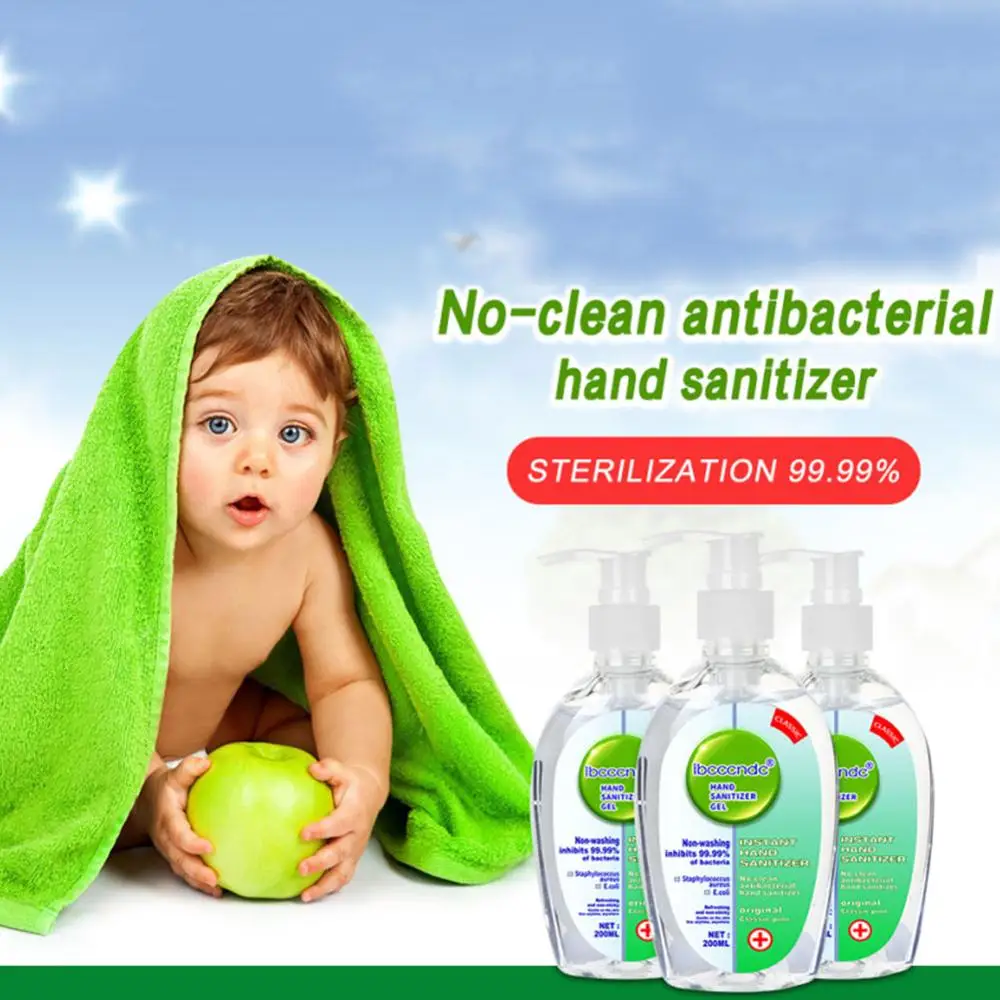 

2 pcs 200 ml Disposable Hand Sanitizer No Clean Antibacterial Hand Sanitizer Disinfectant Sterilization Water-free Hand Wash Gel