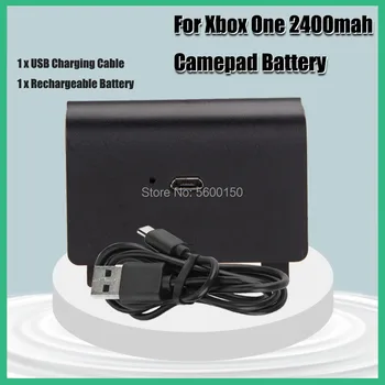 Paquete de batería recargable Ni-MH de 2400mAh + Cable USB para mando de XBOX ONE, reemplazo del control de mando inalámbrico, kits de baterías