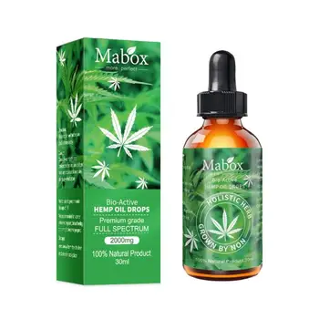 

100% Natural Sleep Aid Anti Stress Hemp Oil Extract Drops Pain Anxiety Stress Relief Massage Cbd Oil New 30ml Hemp Essential Oil