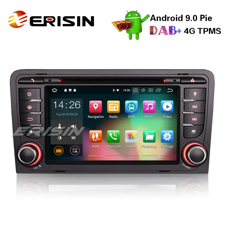 Erisin ES4847A 7 &quotDAB + Android 9 0 автомобильный стерео радио GPS USB Wifi BT для AUDI A3 S3 RS3 RNSE-PU Sat Nav |