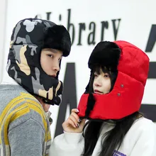 Зимняя утолщенная шапка унисекс, модная повседневная охотничья шапка для мужчин и женщин, теплая шапка с ушками, мягкая и удобная