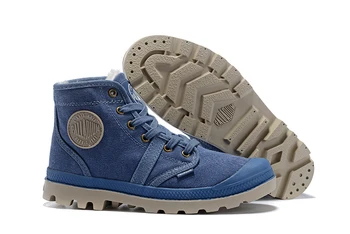 

PALLADIUM Pampa Plush Warm wool Casual Shoes Cowboy Winter Flats Men Military Army Tactical Ankle Boots Zapatos de hombre