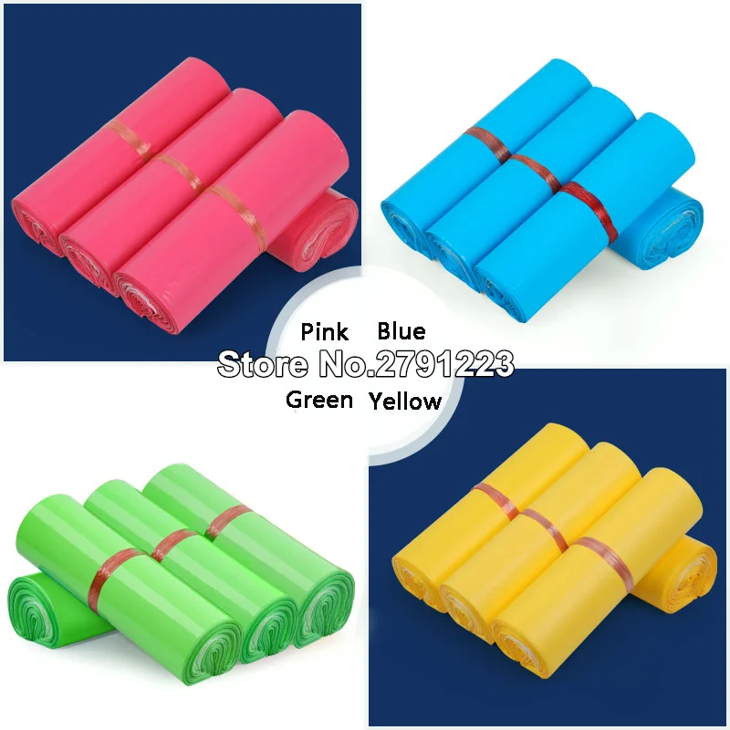 28*42cm 100Pcs/Lot Plastic Envelope Self-seal Adhesive Courier Storage Bags White Black Gray Color Poly Mailer Shipping Bags