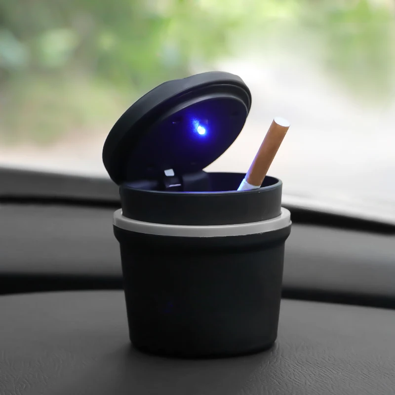 Auto tragbare Reise LED Blaulicht Lampe Zigarettenrauch Aschenbecher Halter ju 