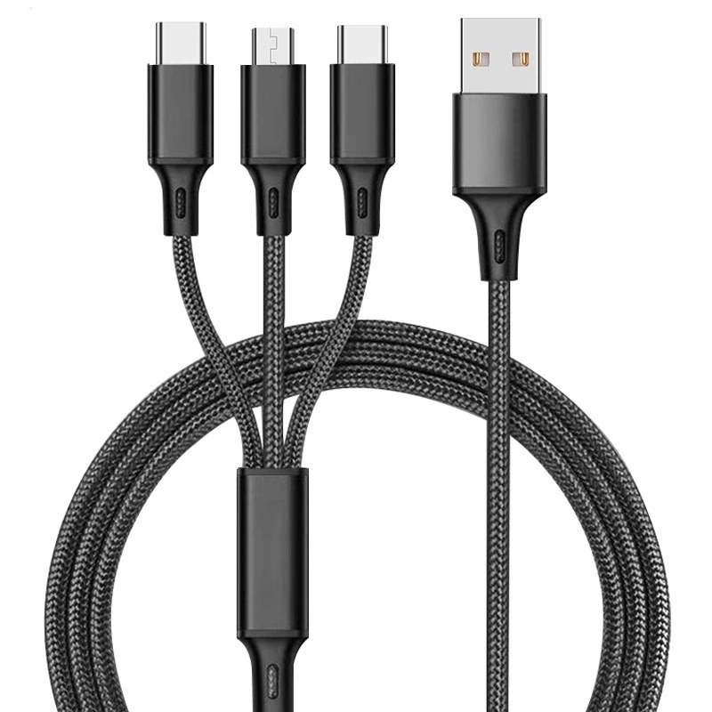 Data Type USB Charger Cable, Universal Fast Charging Cable 3 In 1 Multi-function Charging Cable phone to hdmi converter