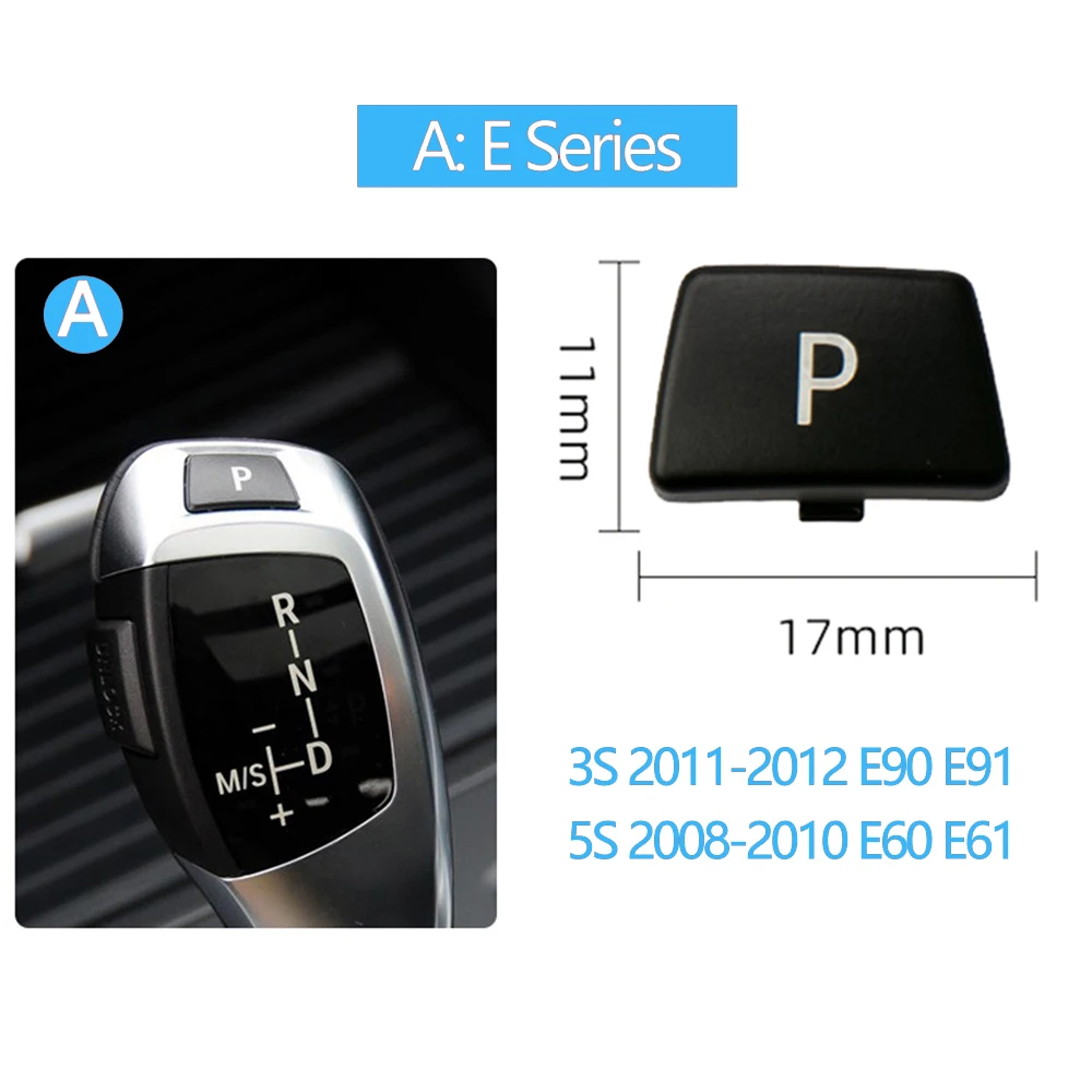 Car Gear Shift Lever Auto Parking P Button Cap Cover Replacement For For BMW 3 5 7 X3 X4 X5 X6 Series E90 F30 F10 F01 F25