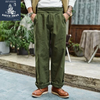 

SauceZhan Gurkha Pants Army Pants OG-107 Fatigue Pants Classic Military Pants Olive Sateen Wide Leg Pants & Capris Casual Pants