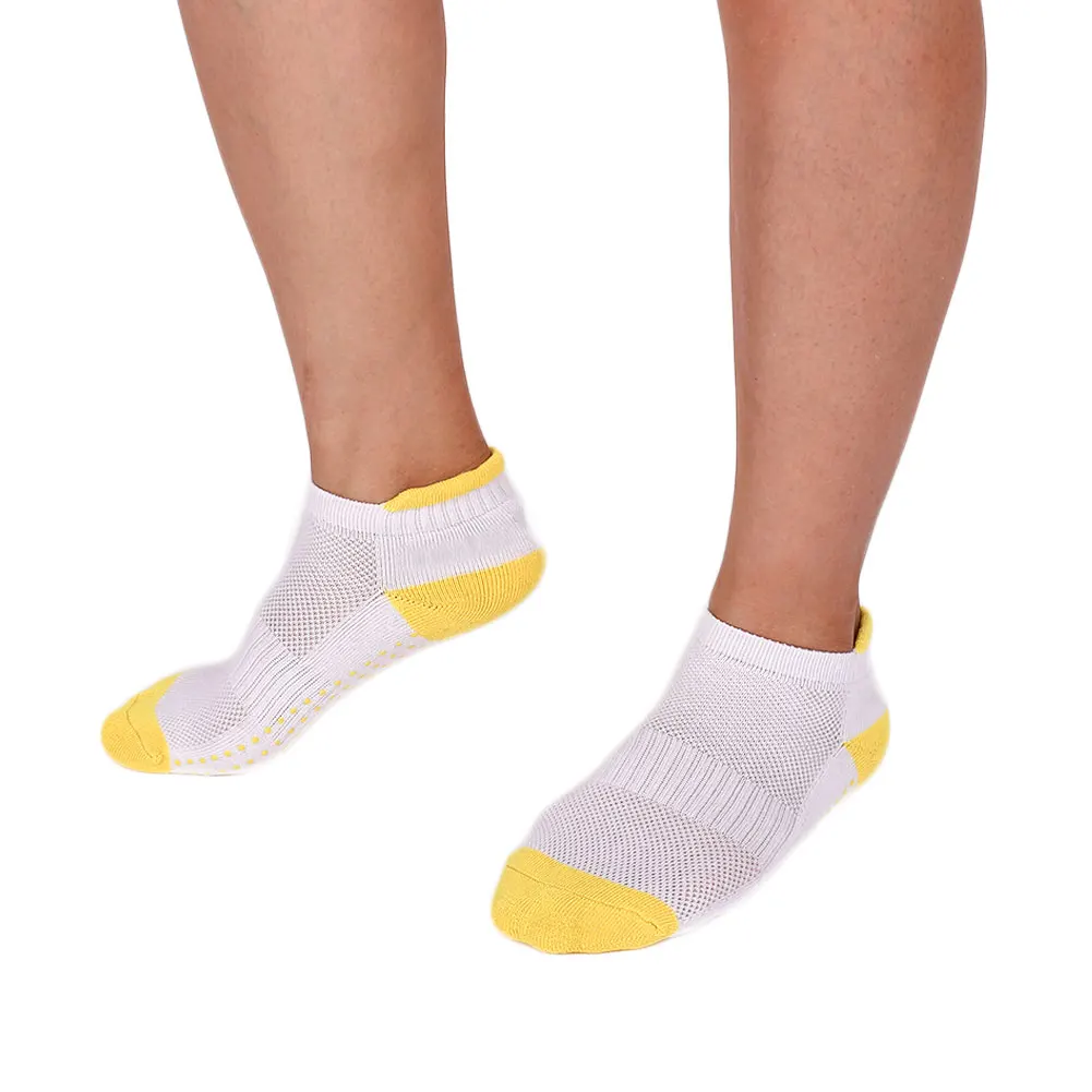 Yellow Противоскользящие носки для йоги, для фитнеса, противоскользящие, эспандер ДЛЯ ФИТНЕССА, противоскользящие, Защита окружающей среды, профессиональные, нескользящие носки для здоровья - Цвет: Yellow