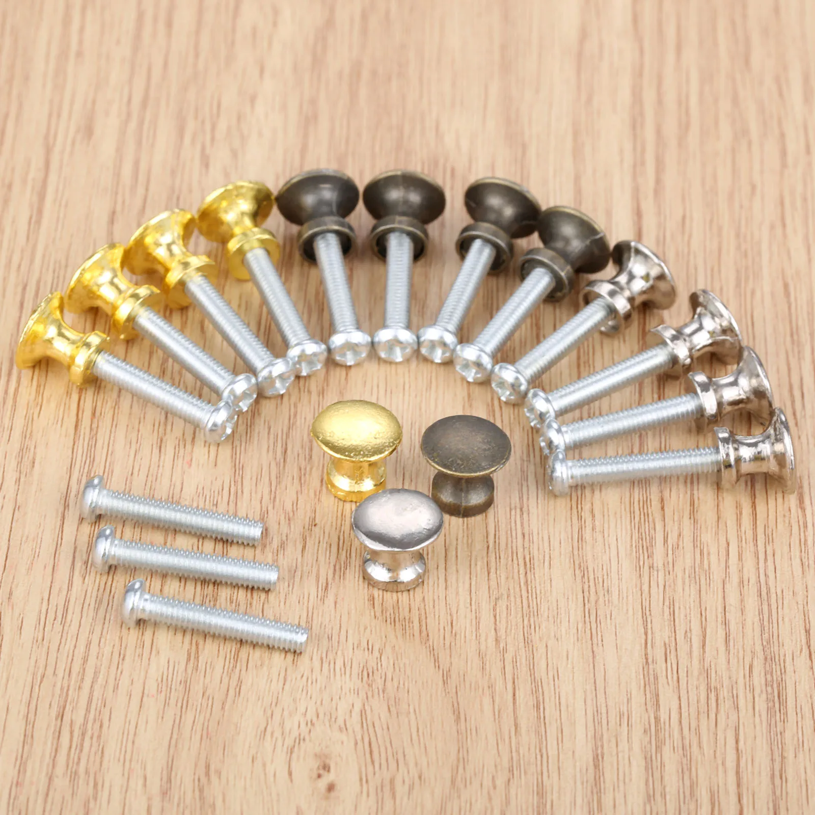 5pc/lot Mini Knobs 12x11mm Round Handles Alloy Pulls Antique Bronze/Silver/Gold Drawer Door Decor Cabinet Chest Kitchen w/screws furniture knobs