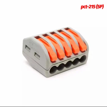 

30/50/100 PCS/lot PCT-215 222-412 mini fast wire Connectors Universal Compact Wiring Connector push-in Terminal Block