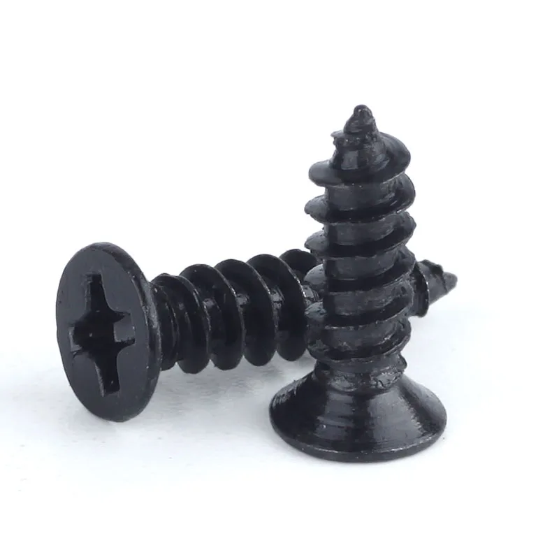 

M2 M2.2 M2.3 M2.6 M3 M4 Phillips Cross Recessed Flat Head Self Tapping Screw Metric Thread Countersunk Bolt Steel Black