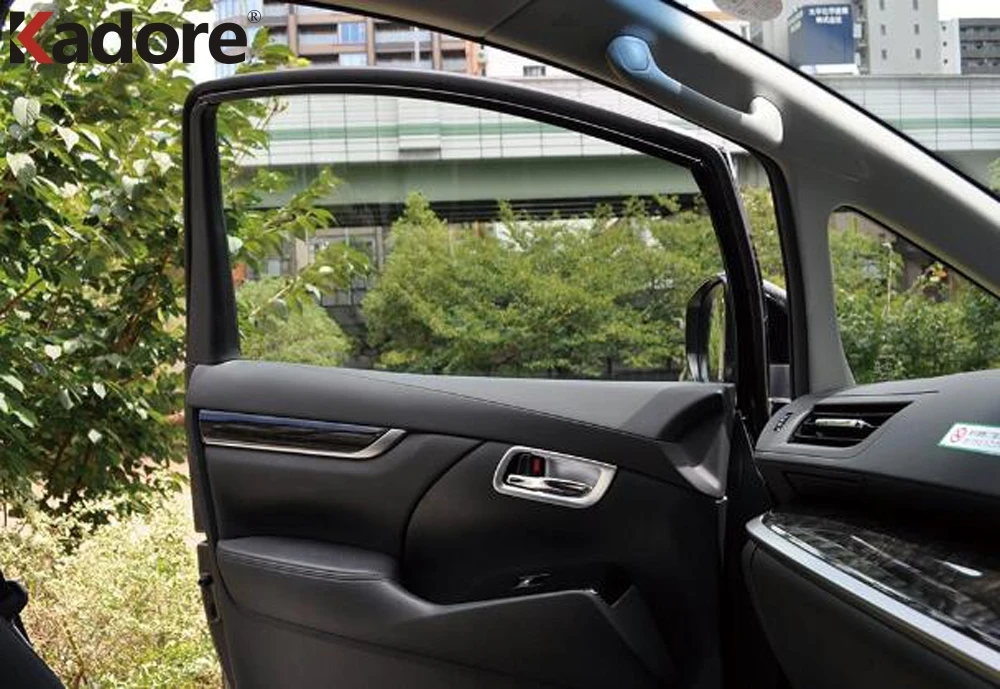 Для Toyota Alphard Vellfire 2016 2019 волоконная Крышка для внутренней дверной ручки Caron