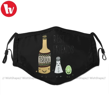 

Tequila Mouth Face Mask Tequila Best Friends Facial Mask Kawai Funny with 2 Filters for Adult