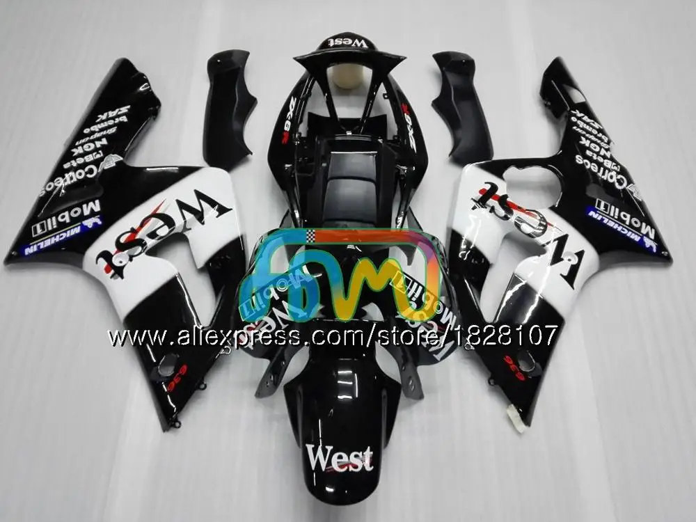 Корпус для KAWASAKI 600CC ZX600 ZX636 12BS. 0 ZX 636 6 R ZX 6R 03 04 ZX-636 ZX-600 ZX-6R ZX6R 03 04 2003 2004 Обтекатель, цвет красный, белый, Лидер продаж - Цвет: No. 10