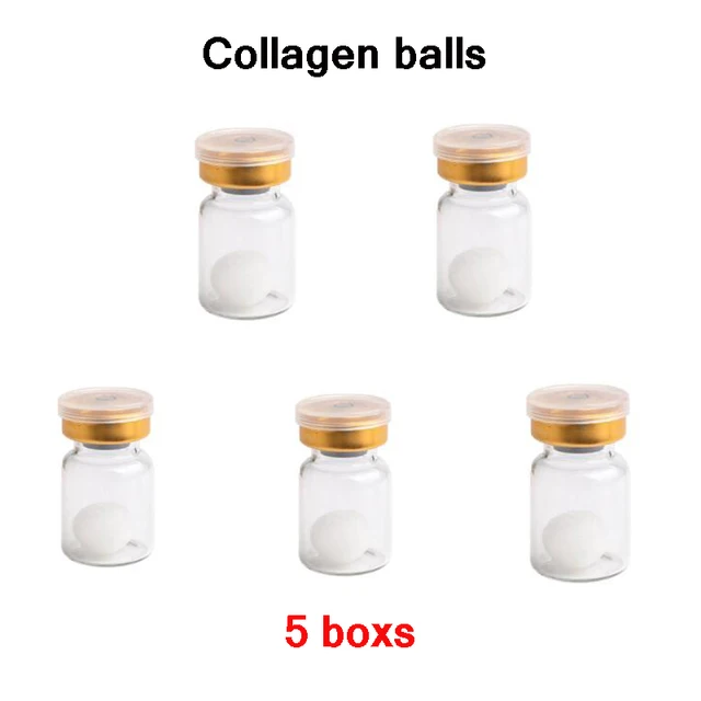 Japan Pure Collagen Ball Natural Silk Protein Anti Aging Essence Firming Wrinkle Removal Facial Serum Korean Cosmetics 5 boxs
