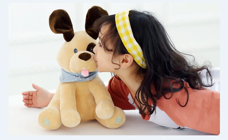 Esconder e Procurar Brinquedo de Pelúcia Elefante Brinquedo Elétrico Orelhas Mover Música Bebê Animal Gato Calmante Boneca Early Learining Chinês 8 High Quality Brinquedos e hobbies